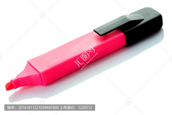 白色背景上的熒光標記