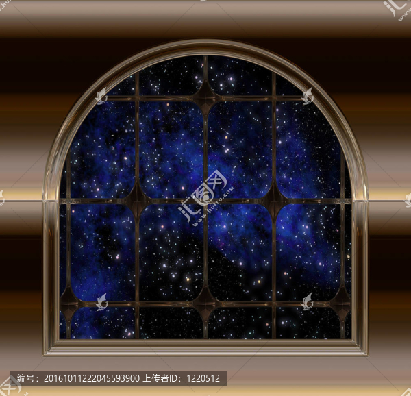 窗外望向天空或夜空