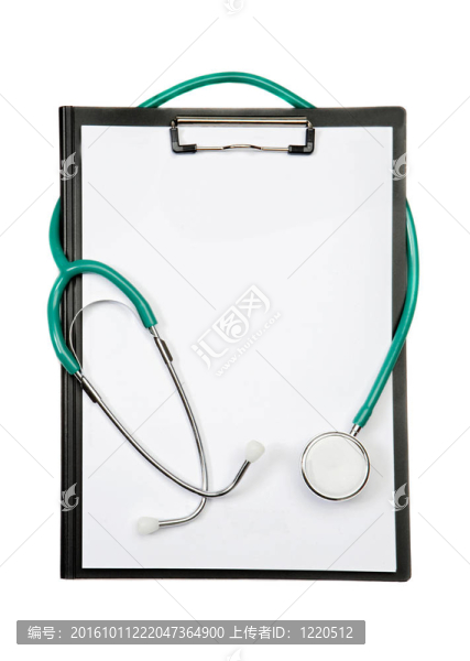 剪貼板上stetoscope