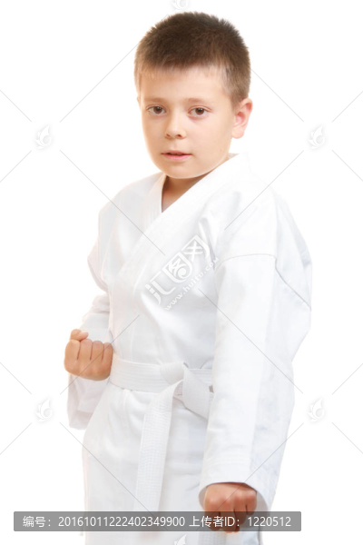 站姿的功夫男孩