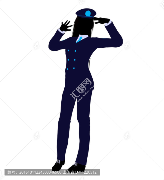 女孩插畫剪影