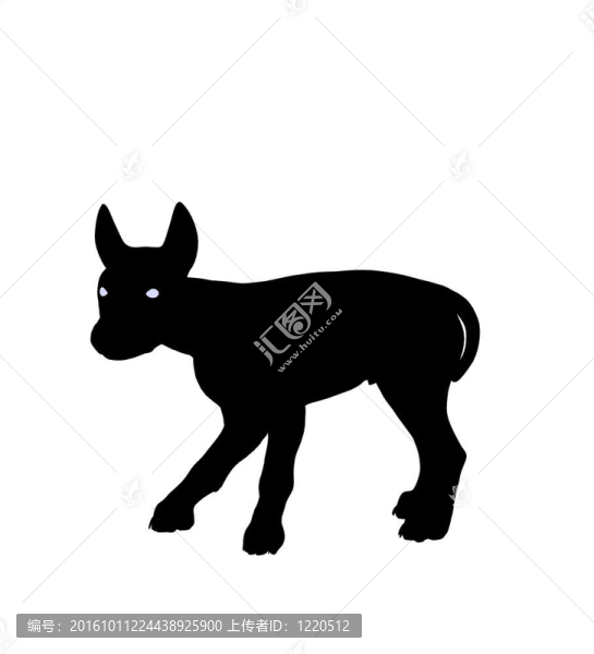 小狗插圖剪影