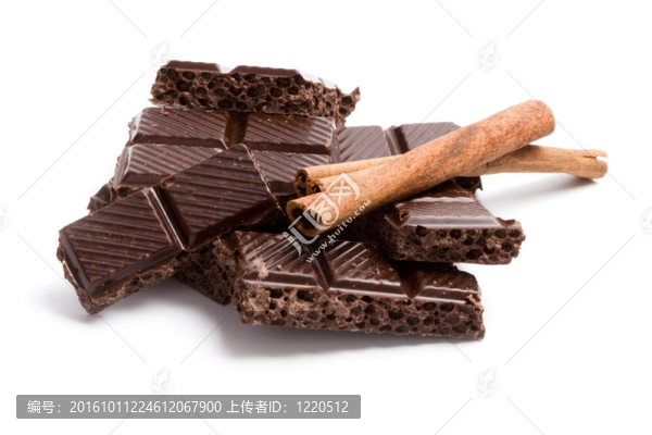 巧克力；咖啡和肉桂棒