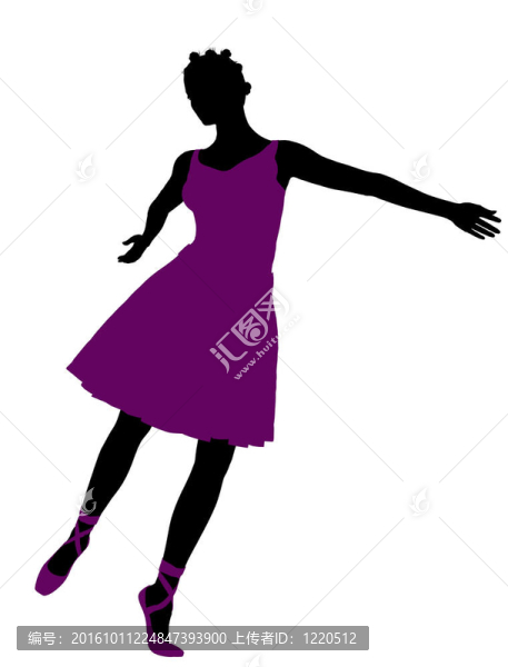 非裔美國女芭蕾舞演員剪影