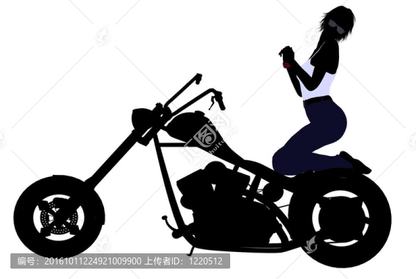 女Biker,Silhouette