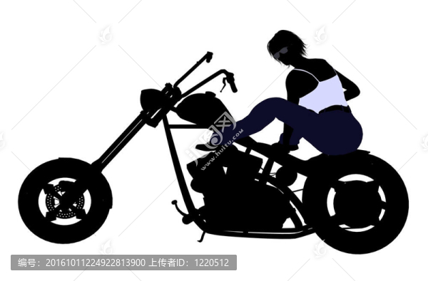 女Biker,Silhouette