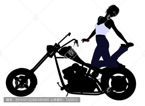 女Biker,Silhouette