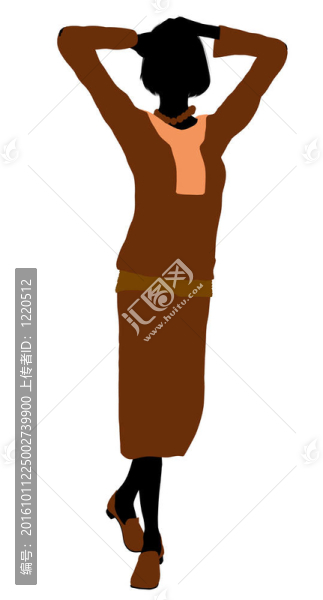 保守女性插畫(huà)剪影