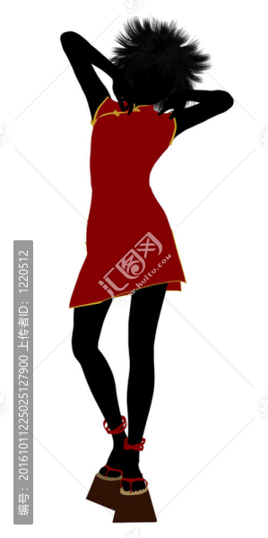 藝妓插畫(huà)剪影