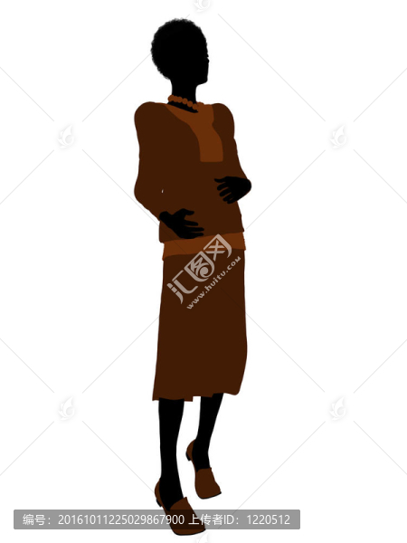 保守非洲裔女性剪影