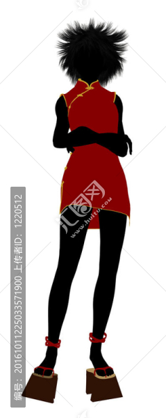 藝妓插畫剪影