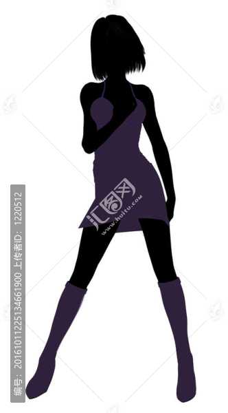 時尚女孩插畫silhouette2