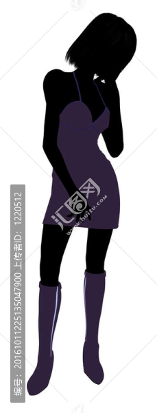 時尚女孩插畫silhouette2
