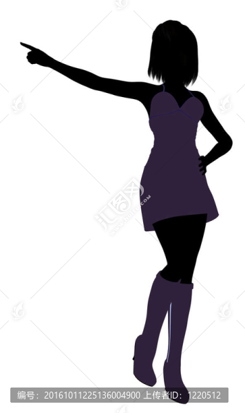 時尚女孩插畫silhouette2
