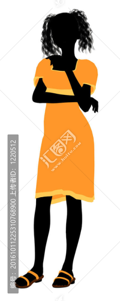 時(shí)尚女孩插畫(huà)silhouette4