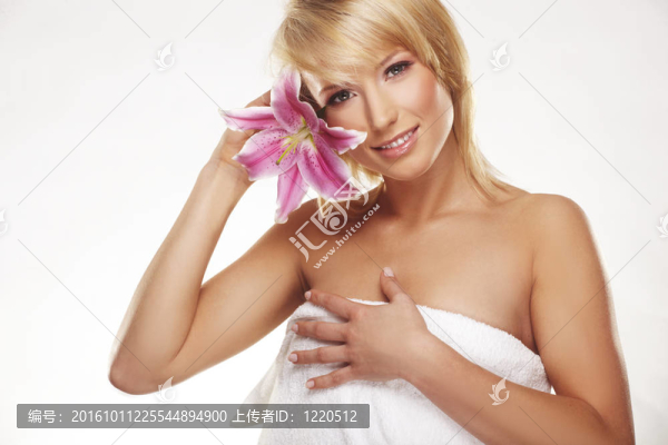花女人的美麗肖像