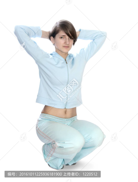 穿輕運(yùn)動服的運(yùn)動女孩