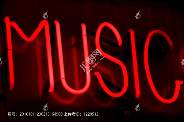 霓虹燈音樂紅側(cè)視圖