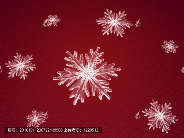紅色的水晶雪花