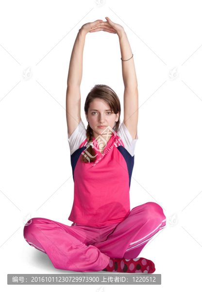 女孩做健身操