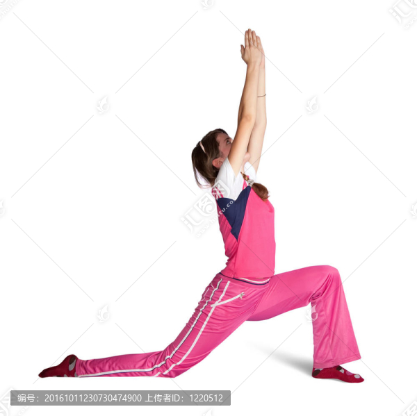 粉紅運(yùn)動(dòng)服的運(yùn)動(dòng)女孩