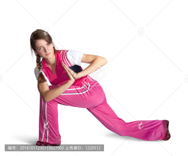 女孩做健美操