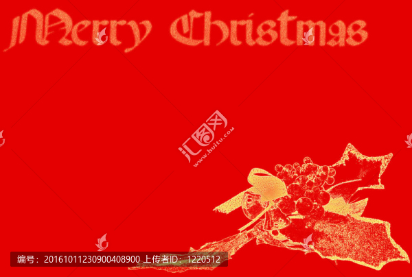 紅色和金色圣誕快樂