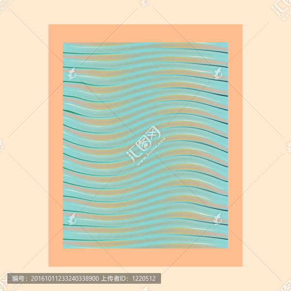 抽象波浪相框