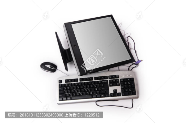 拆卸的個(gè)人電腦上的白色隔離