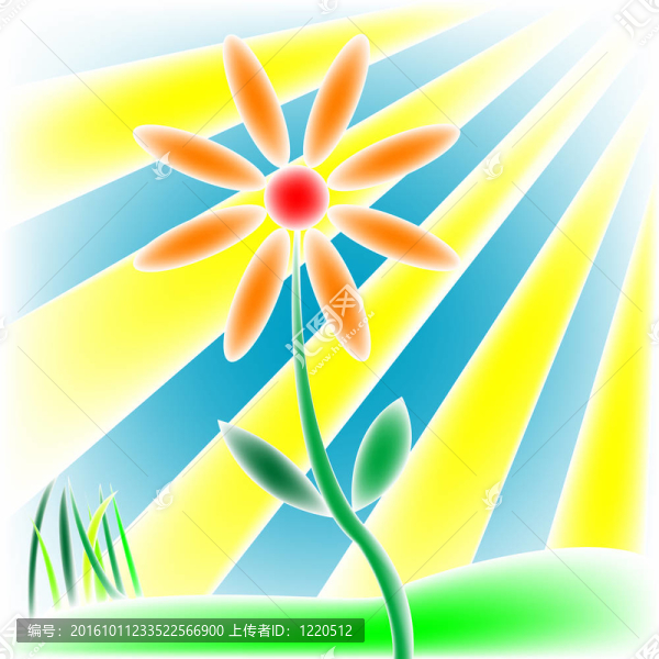 花；草和太陽(yáng)