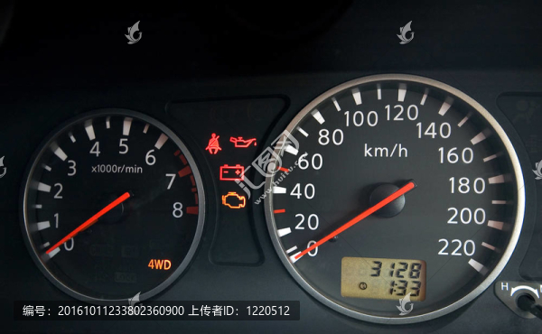 關(guān)閉了與車速的汽車儀表盤