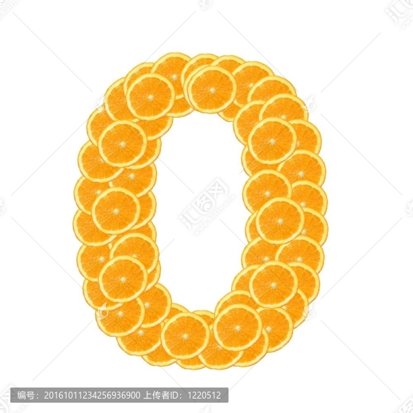 橙色水果字母
