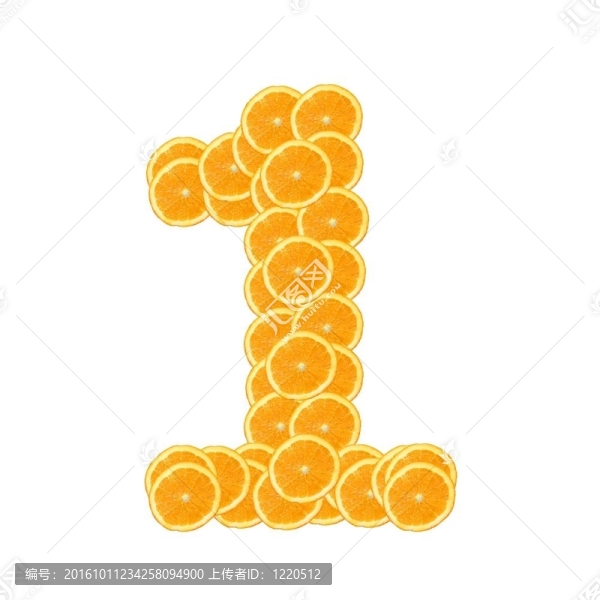 橙色水果字母