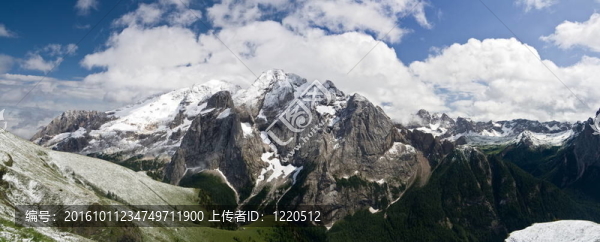 Marmolada的全景