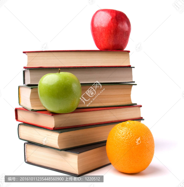 白色背景孤立水果書庫