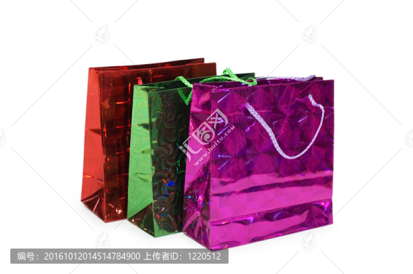 三個(gè)白色的購(gòu)物袋