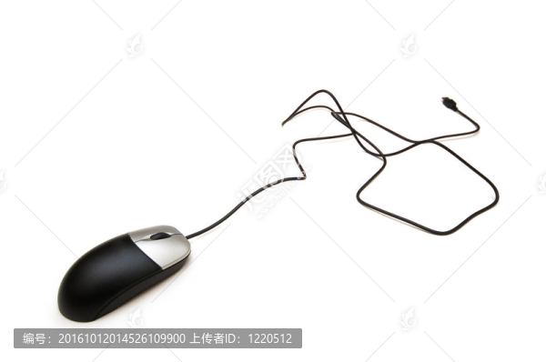 白色背景下的電腦鼠標