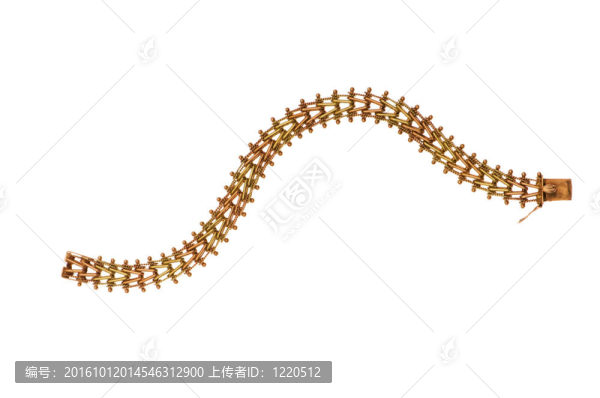 白色背景上的金鏈