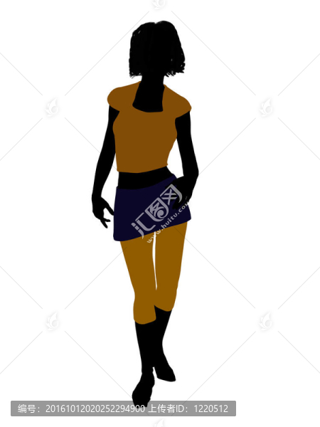 休閑女人插圖剪影