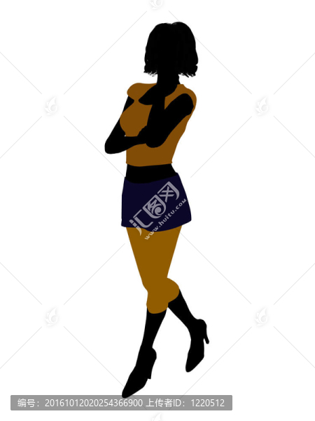 休閑女人插圖剪影
