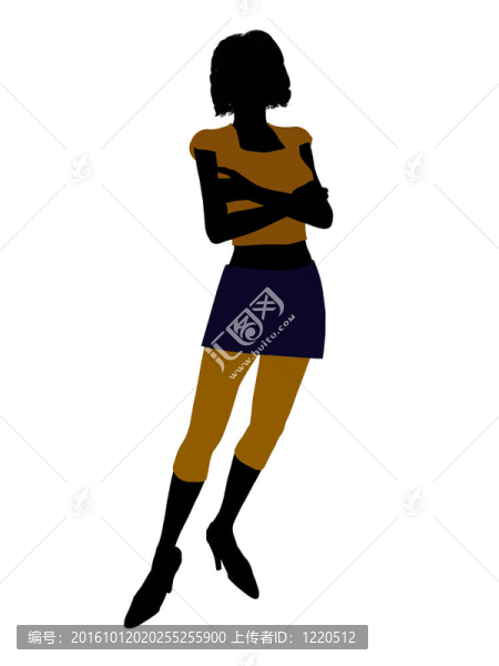 休閑女人插圖剪影