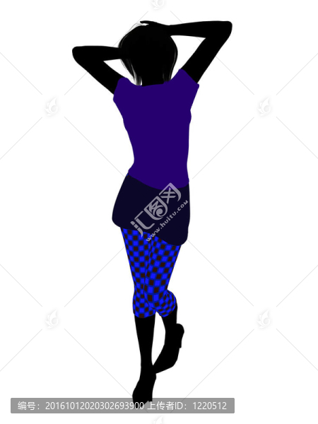 休閑女人插圖剪影