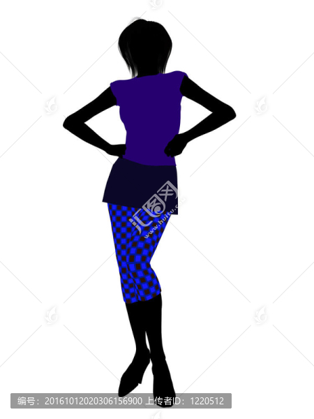 休閑女人插圖剪影