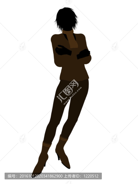 女性辦公室插圖剪影