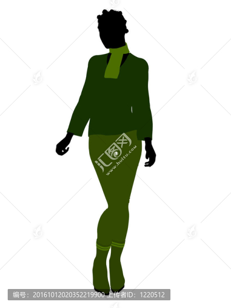 非洲裔女性辦公室插圖剪影