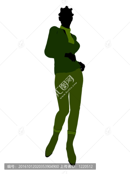 非洲裔女性辦公室插圖剪影