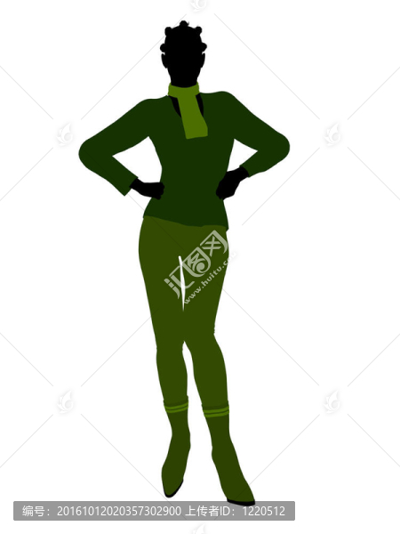 非洲裔女性辦公室插圖剪影