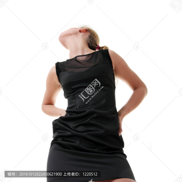 白人女孩在白色背景。