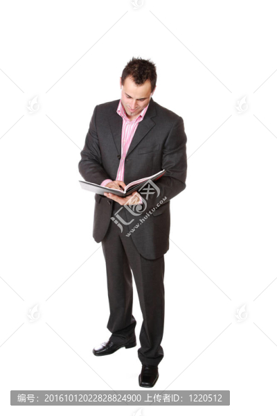 自信的商人與筆記本電腦