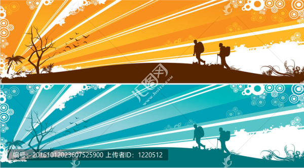 野外旅行的旗幟